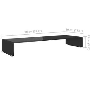 TV-Aufsatz 293728-2 Schwarz - 30 x 13 x 90 cm