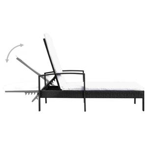 Chaise longue Noir - Matière plastique - Polyrotin - 68 x 52 x 195 cm