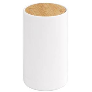 Wattestäbchen-Behälter LARESA, weiß Weiß - Keramik - 7 x 12 x 7 cm
