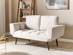 2-Sitzer Sofa BREKKE Beige - Schwarz - Creme