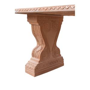 Gartentisch TUSCAN TERRACOTTA Braun - Keramik - Stein - 83 x 74 x 124 cm