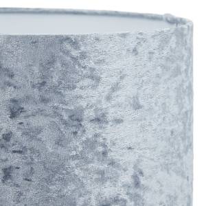 Tischleuchte mit Samtschirm Grau - Silber - Glas - Metall - Textil - 26 x 48 x 26 cm