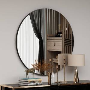 Miroir Dperell Noir - Bois manufacturé - 3 x 70 x 70 cm