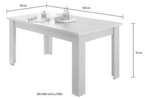 Esstisch CHAMBORD Grau - Holzwerkstoff - 160 x 76 x 90 cm