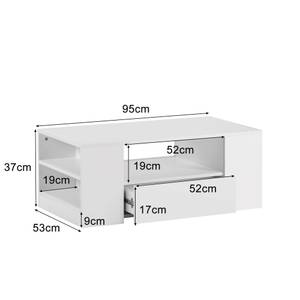 Couchtisch Nora Weiß - Holzwerkstoff - 53 x 37 x 95 cm