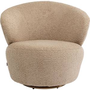 Fauteuil pivotant Carella Marron - Textile - 82 x 75 x 81 cm