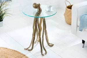 Beistelltisch WILDLIFE OCTOPUS Gold - Glas - Metall - 45 x 67 x 45 cm