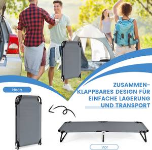 Feldbett Campingbett Grau