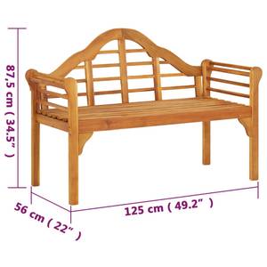 Gartenbank 318550 Braun - Massivholz - Holzart/Dekor - 125 x 87 x 56 cm