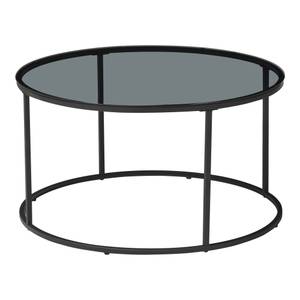 Table basse Kolari ronde noir Verre gris