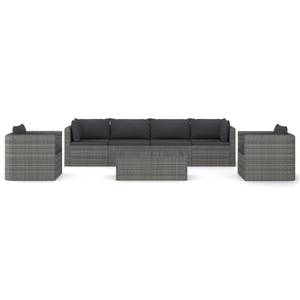 Garten-Sofa-Set (7-teilig) 3009702-2 Grau