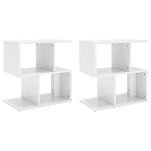 Table de chevet (lot de 2) 3007998_2 Blanc brillant