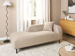 Chaiselongue LE CRAU Grau - Taupe - Armlehne davorstehend links