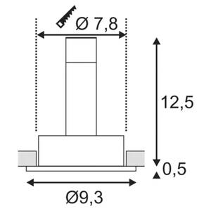 Einbaustrahler New Tria Silber - Metall - 5 x 11 x 5 cm