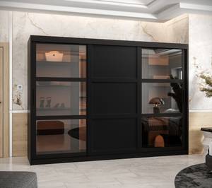 SCHWEBETÜRENSCHRANK DOME Breite: 250 cm - Schwarz