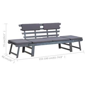 Banc de jardin 3006389 Gris - 66 x 75 cm