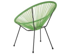 Fauteuil coin lecture ACAPULCO II Noir - Vert - Lot de 2