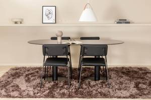 Essgruppe Pillan 10 (5-teilig) Schwarz - Massivholz - 100 x 74 x 180 cm