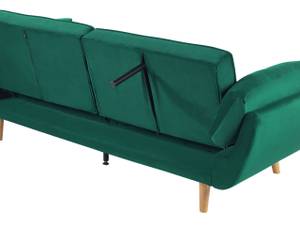 Canapé convertible ASBY Vert - Chêne clair