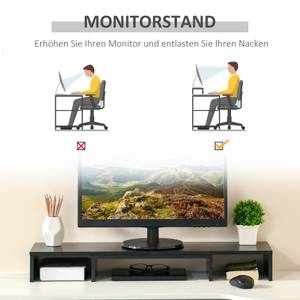 Monitor-Ständer 923-044 Braun - Holzwerkstoff - 24 x 10 x 117 cm