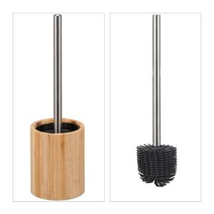 2 brosses pour WC en silicone - coloris noir