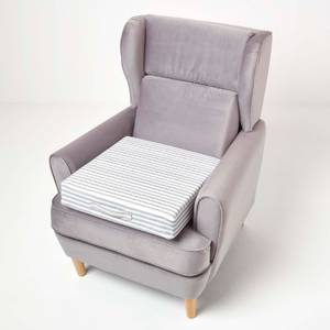 Wattierter Sitzkissenbezug Grau - Weiß - Textil - 50 x 10 x 50 cm
