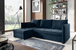 Ecksofa Eckcouch Hamburg L Form Couch Blau - Ecke davorstehend links