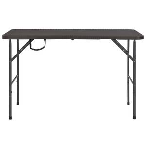 Table de jardin Marron - Métal - Matière plastique - 120 x 74 x 120 cm