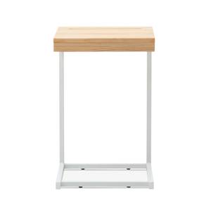 Table pour portable  ECO 50x36x63 BL-NA Blanc - Bois massif - Bois/Imitation - 50 x 63 x 36 cm
