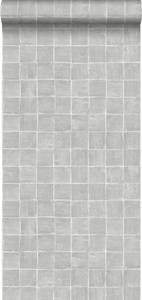 Tapete Fliesenmuster 6635 Grau - Naturfaser - Textil - 53 x 1005 x 1005 cm