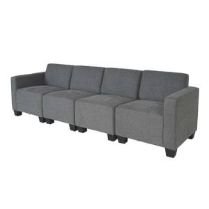 Modular 4-Sitzer Sofa Couch Moncalieri Grau