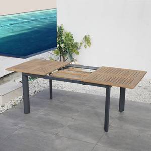 Table de jardin extensible BRASILIA Gris - Métal - 90 x 75 x 152 cm
