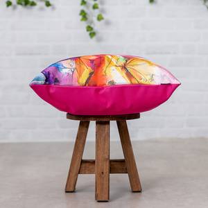 Blumen Outdoor-Kissen, 4pk Pink - Kunststoff - 43 x 11 x 11 cm