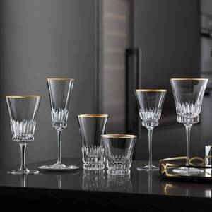 Rotweingläser Grand Royal 2er Set Gold - Glas - 10 x 23 x 10 cm