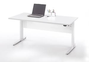 Schreibtisch Prisme Weiß - Holz teilmassiv - 150 x 119 x 80 cm
