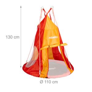 Zelt für Nestschaukel rot-orange Orange - Rot - Textil - 110 x 130 x 110 cm