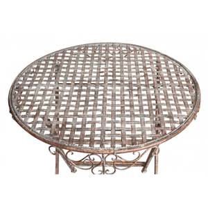 Table de Jardin Bistrot Pliable Gris - Métal - 70 x 76 x 70 cm