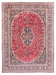 Keshan - 387x296cm Rot - Naturfaser - 296 x 1 x 387 cm