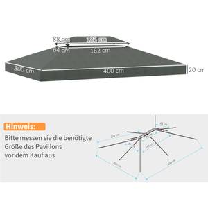 Ersatzdach 84C-102CG Glas Grau