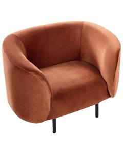 Fauteuil LOEN Noir - Orange - Textile