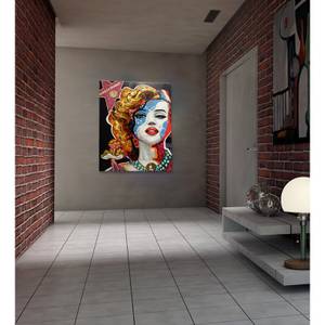 Tableau peinture Monroe 120x90cm MARILYN Textile - 90 x 120 x 3 cm