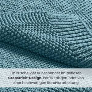 Baby-Strickdecke Babydecke premium Türkis