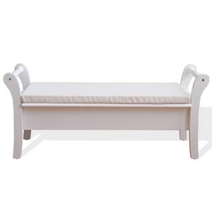 Banc RE4506 Blanc - Bois manufacturé - 40 x 47 x 108 cm