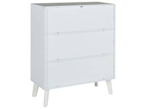 Buffet PARTON Beige - Blanc - Bois manufacturé - 80 x 100 x 34 cm