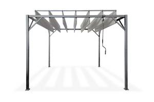 Pergola bioclimatique BAHIA autoportée Beige - Profondeur : 291 cm