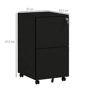 Aktenschrank 924-070V00BK Braun - Metall - 44 x 68 x 37 cm