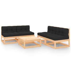 Garten-Lounge-Set (5-teilig) 3009868-2 Anthrazit - Holz