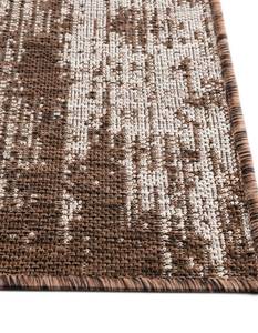 Tapis d'extérieur Tulum Modern Marron - Matière plastique - Textile - 122 x 122 cm