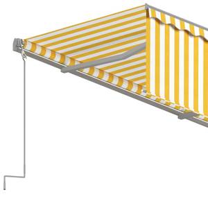 Auvent rétractable 3014352-1 Blanc - Jaune - 400 x 300 cm