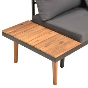 Garten-Sofagarnitur Grau - Massivholz - Holzart/Dekor - 200 x 65 x 230 cm